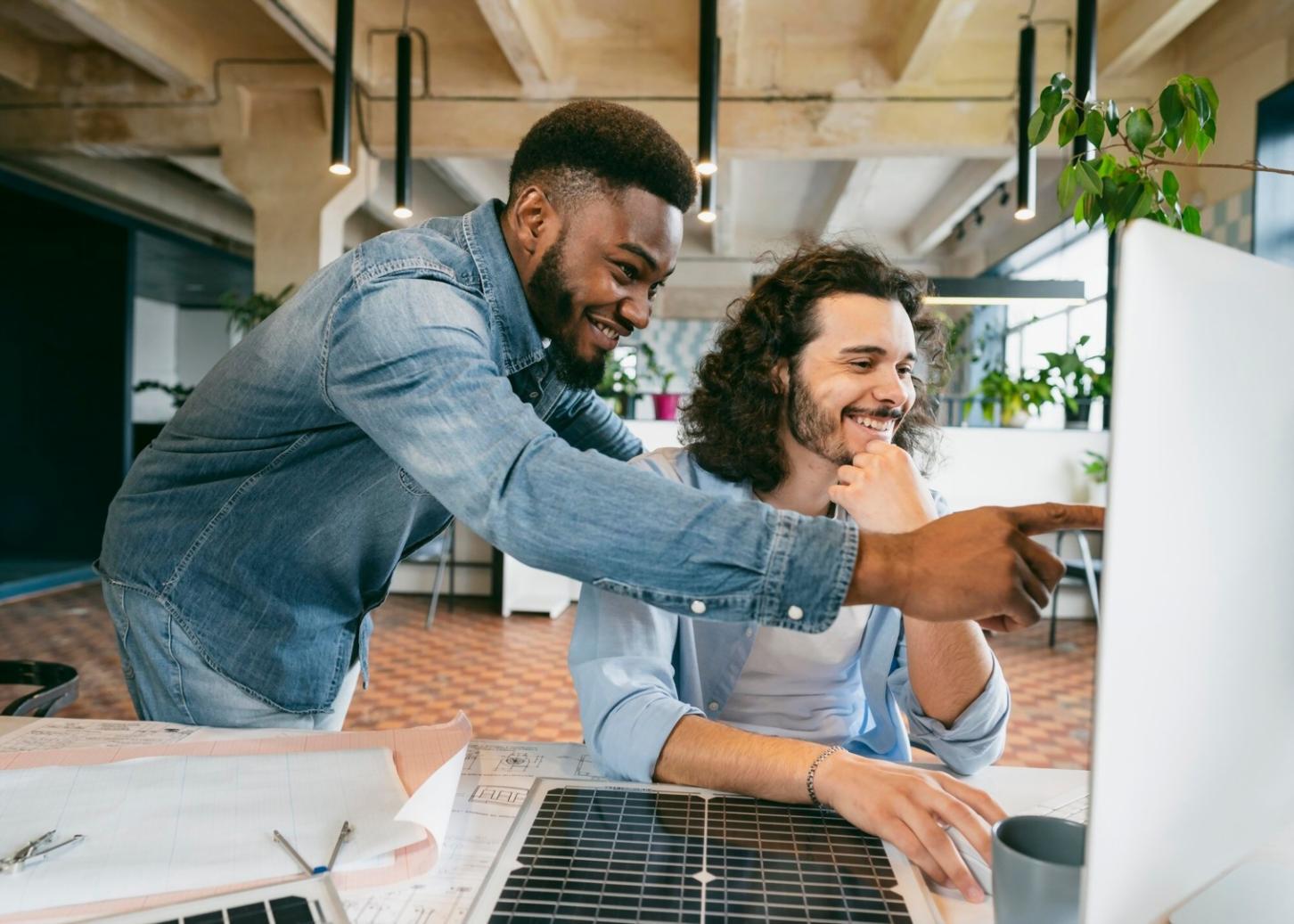 Environnement de travail moderne avec analyses financières